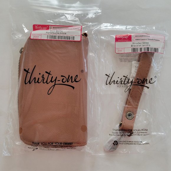 Thirty One Slim Wallet + Wristlet Strap-NWOT - Picture 2 of 8